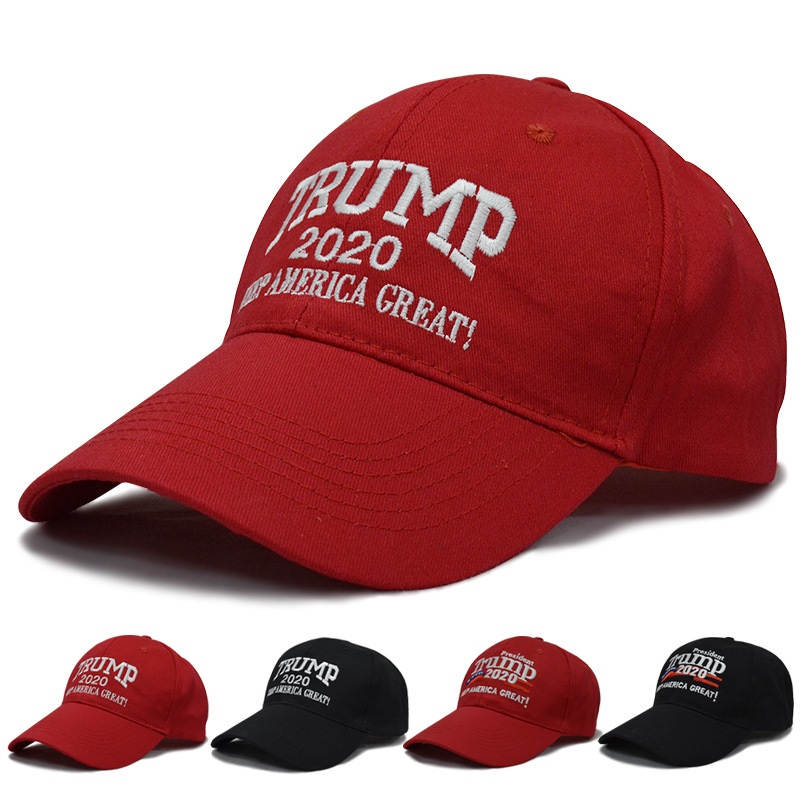 Trump2020 Embroidery logo 6 Panels Plain color Baseball Cap