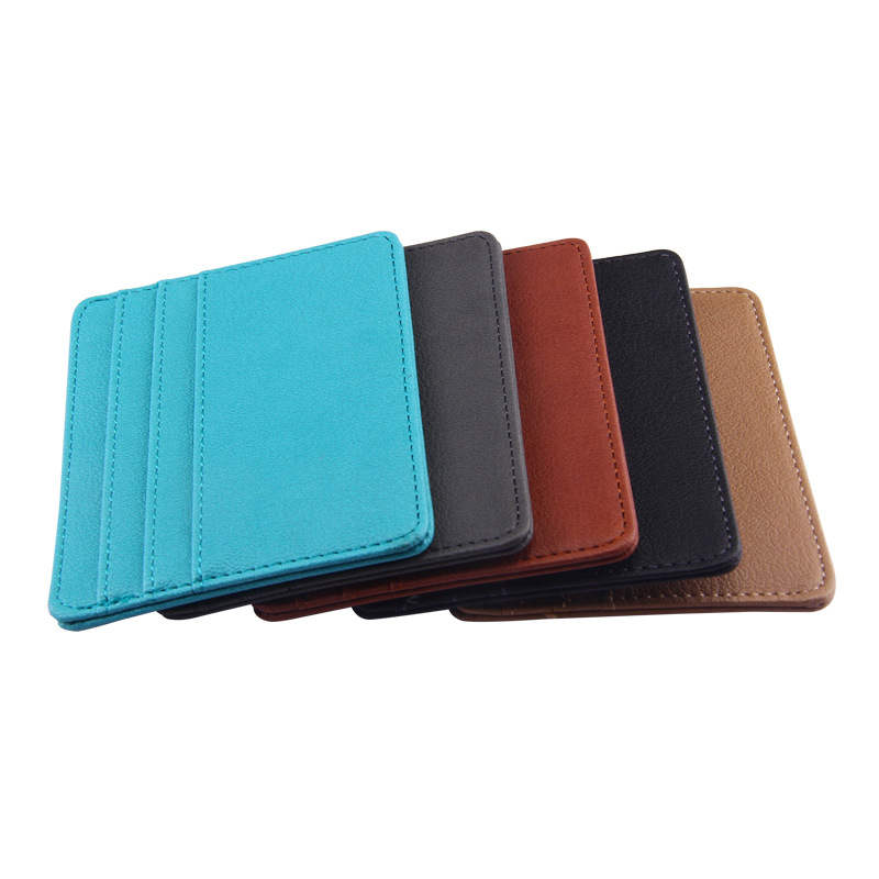  PU leather Slim RFID protected card holder  