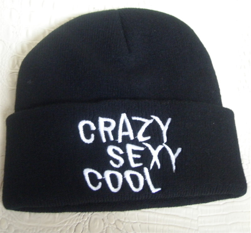 Embroidered logo Knit Cap with Cuff for promotion 