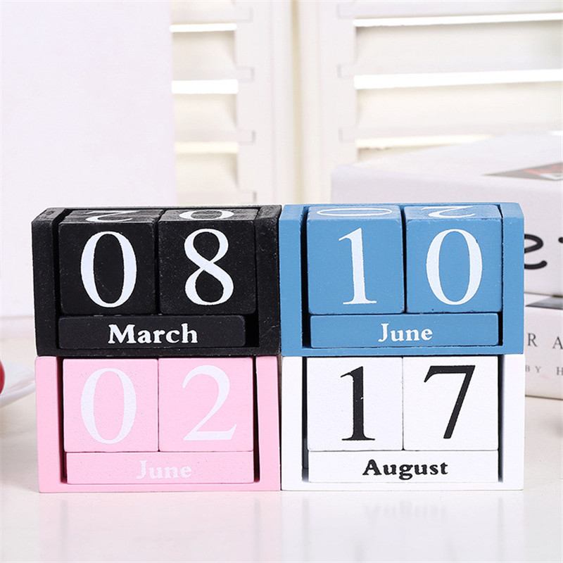 Creative DIY MDF perpetual desk calendar