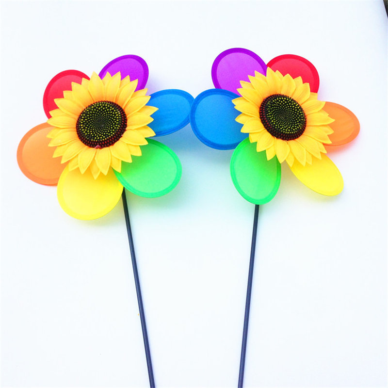 Single layer Sunflower Kids Toy Windmills