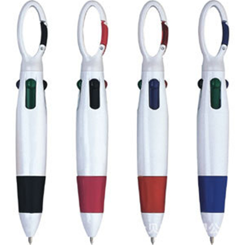  Promotional  Click SS Carabiner Four-color Ballpoint Pen Ballpen Ball pen