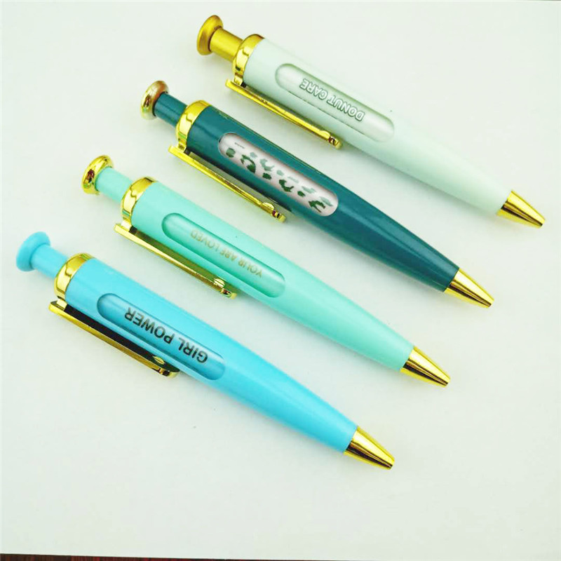 Plastic Scroll advertising ballpen,message ball pen,window ball-point pen